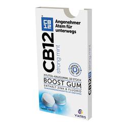 Packung Kaugummi mit starkem Minzgeschmack für frischen Atem.